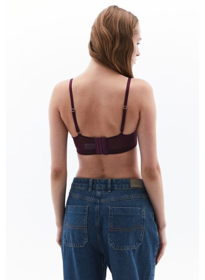 OXXO Tulle Bralette-POTENT PURPLE - Image 4